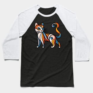 Pop art cat illustration. cubism cat illustration Baseball T-Shirt